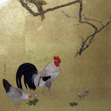 Rooster, Hen and Chicks