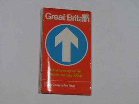 Great Britain: Motorways and main Roads Map 