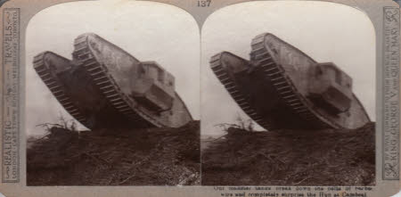 Our monster tanks breakdown the boles of barbed wire and completely surprise the Hun at Cambrai.