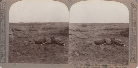 After assault on Mouquet Farm, Thiepval. Ridge taken by our matchless infantry at heavy cost.
