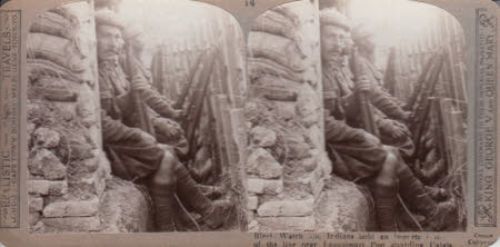 Black Watch and Indians hold an important sector(?) of the line near Fauquissart Post guarding ...