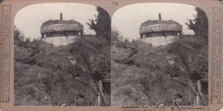 Formidable Hun "Pill Box" at Bullecourt and scene of sanguiary fighting during the Battle of Arras.