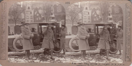 Field Marshal Earl Haig arrives at Cologne on a tour of inspection of the army of occupation