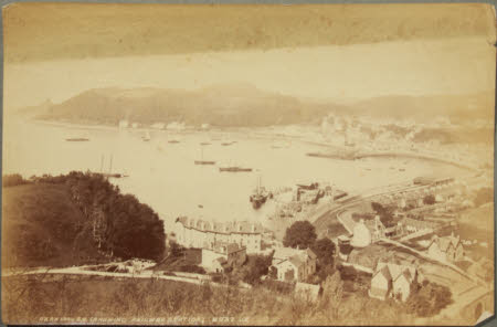 Oban from S.W. showing railway station.