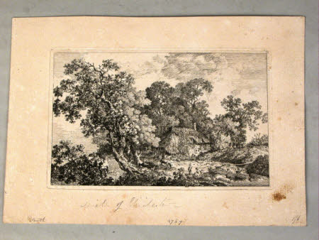 A cottage surrounded by woodland