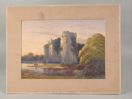 Castle in evening sunlight