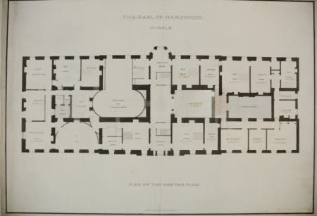 Plan Of The First Floor Of Wimpole Hall, Cambridgeshire 206214 