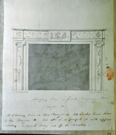 Design 'A' for a chimneypiece for Lord Hardwicke's house in New Cavendish Street, London W.1