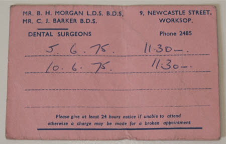 Appointment card