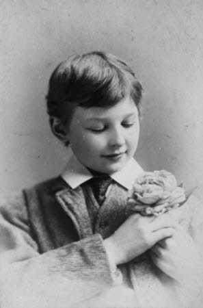 Edward Henry Gordon Craig (Stevenage 1872 - Vence 1966) as a boy, with a flower in button-hole of ...