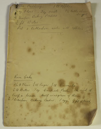Recipe note