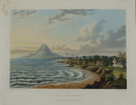 Islands of the West Indies - View of Sandy Point, St. Kitts (after Lieutenant Caddy)