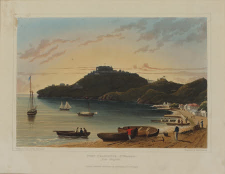 Islands of the West Indies - Fort Charlotte, St. Vincents from Kingston (after Lieutenant Caddy)