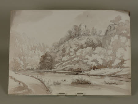 Sepia wash drawing