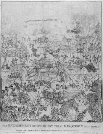 Encampment of Henry VIII at Marquison (after Samuel Hieronymus Grimm) 