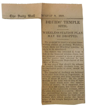 Newspaper cutting