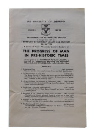 [A. Leslie Armstrong's lecture syllabus 1951-1958].