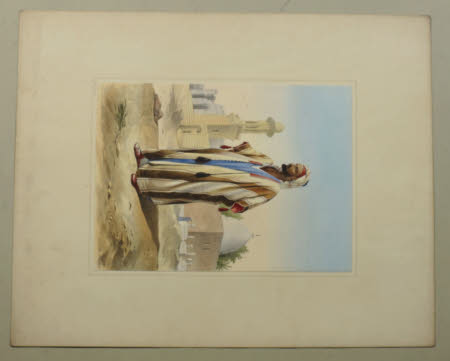 A Fellah dressed the the Haba (after Achille Constant Theodore Emile Prisse d'Avennes)