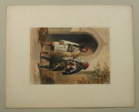 Arnaout and Osmanli Soldiers in Alexandria (after Achille Constant Theodore Emile Prisse d'Avennes)
