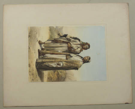 A Mahazi and a Soualeh Bedouin (after Achille Constant Theodore Emile Prisse d'Avennes)