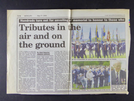 "Tributes in the air and on the ground"