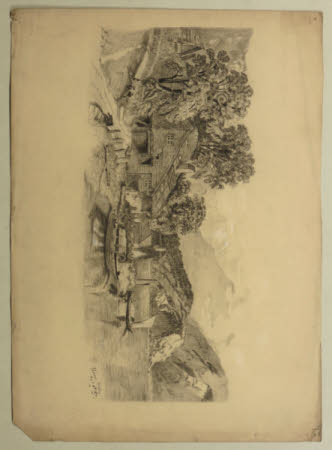 Lake scene with mountains