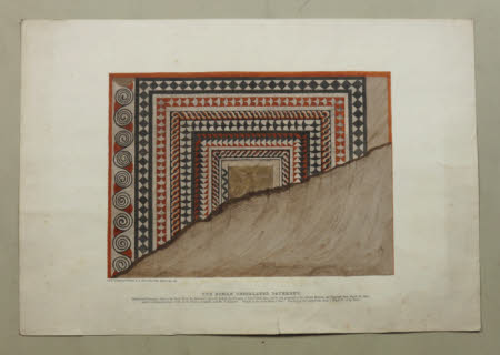 The Roman Tesselated Pavement discovered December, 1854, in the Castle Field, St.Matthew's, ...