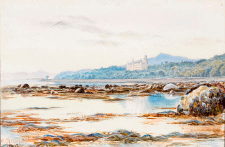 View of Dunrobin Castle, on the east coast of the Northern Highlands overlooking the Moray Firth