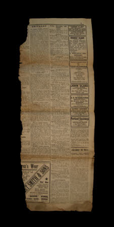 Newspaper piece