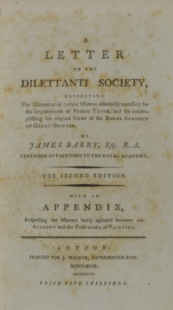 A letter to the Dilettanti Society, . respecting the obtention of certain matters essentially ...