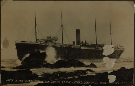 White Star Liner "Suevic" Wrecked at the Lizard on Sunday March 17th 1907.