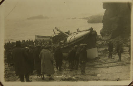 Wreck of S.S. "Bordic".  Officers and their Baggage.