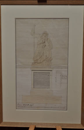 Design For A Statue of A Druid On A Plinth