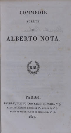Commedie scelte di Alberto Nota.