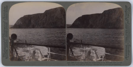 North Cape from the West (photographed near midnight), Norway.