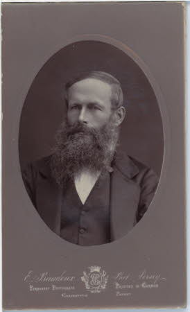 Unknown bearded man, quarter length portrait