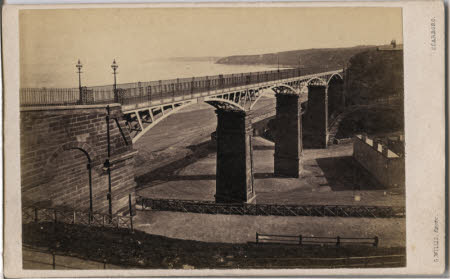 A view of the Spa Bridge, Scarborough from the landward-side.