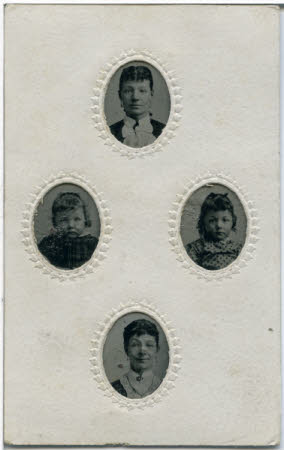 Portraits of 2 unknown women and 2 unknown children.