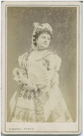 A portrait of Hortense Schneider in costume as La Perichole.