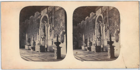 The interior of the  Camposanto in Pisa by Ferrier.