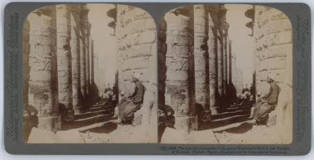 The colonnade of the Hypostyle Hall in the Temple of Karnak, Thebes, Egypt.