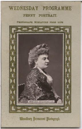 A portrait of Miss Ada Swanborough (1845-1893)