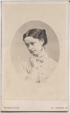 Oval head and shoulders portrait of a lady