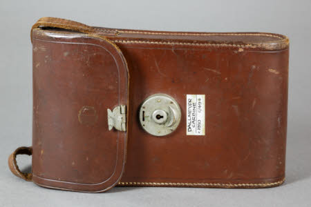 A Brown Leather Camera Case.