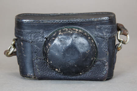 A black leather case for a Wirgin Edinex camera