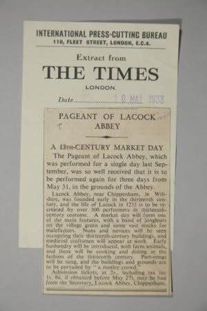 Press cutting