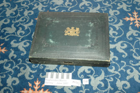 Hughenden Manor, 428898, black leather-bound box for Letters Patent, condition survey, 2007 © National Trust  / Theo Sturge