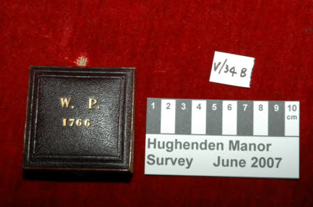 Hughenden Manor, 429261, brown leather case inscribed in gold, for commemorative medal, condition survey, 2007 © National Trust  / Theo Sturge