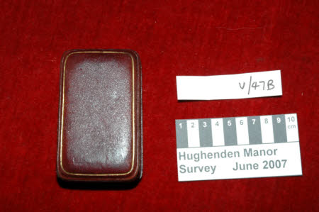 Hughenden Manor, 429274, red leather box tooled in gold, condition survey, 2007 © National Trust  / Theo Sturge