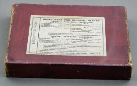 Box (empty) for Imperial Sovereign photographic plates.